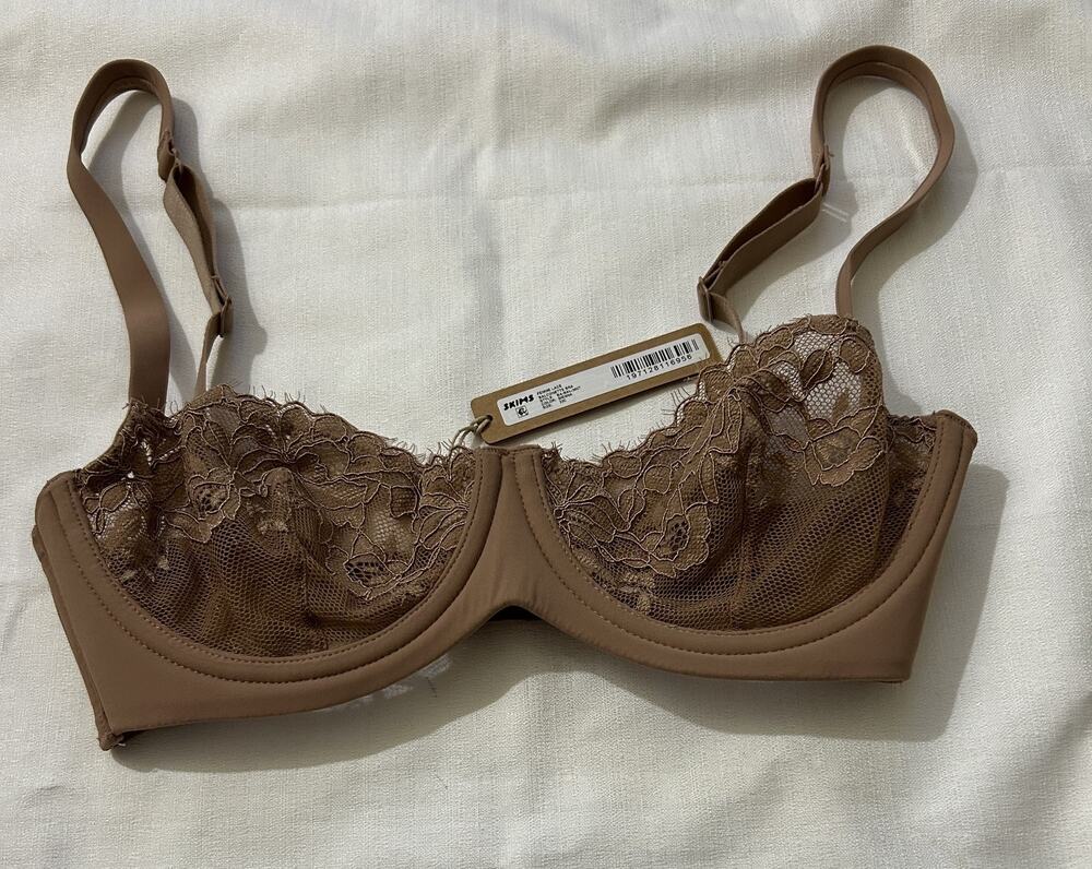 Skims NWT Femme Lace Balconette Bra Sienna Size 32C